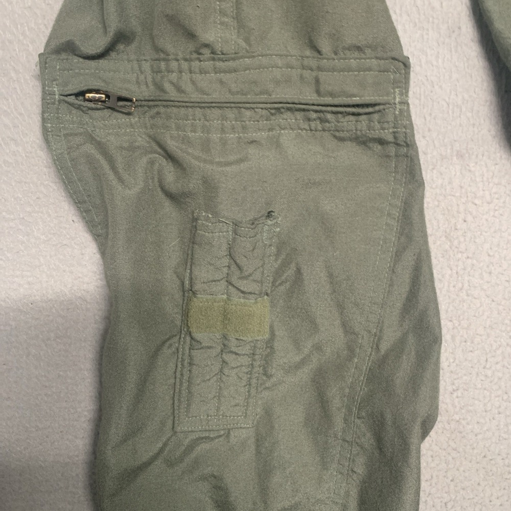 Military Flight Suit Flyer's Summer Coveralls Fire Resistant 42 Long Sage Green - Picture 7 of 16
